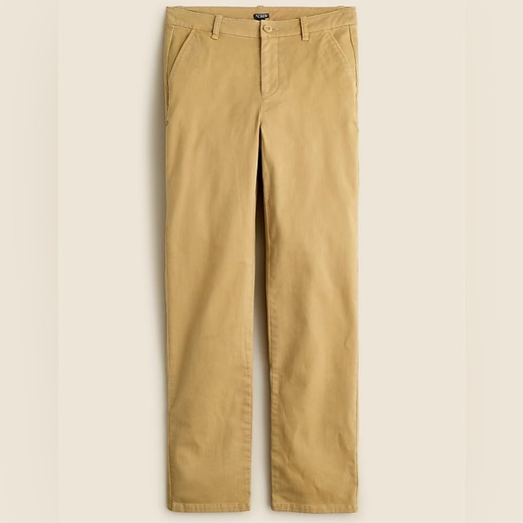 J. Crew Kate Straight-Leg Pant in Chino BY292 Honey Brown Size 16 - NWT - $98 - Picture 1 of 4